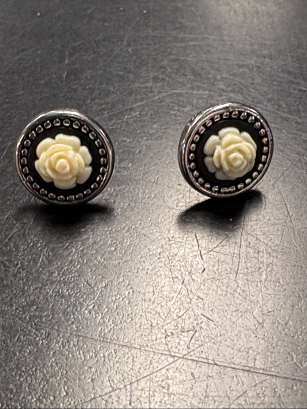 Lia Sophia Midnight Rose Earrings